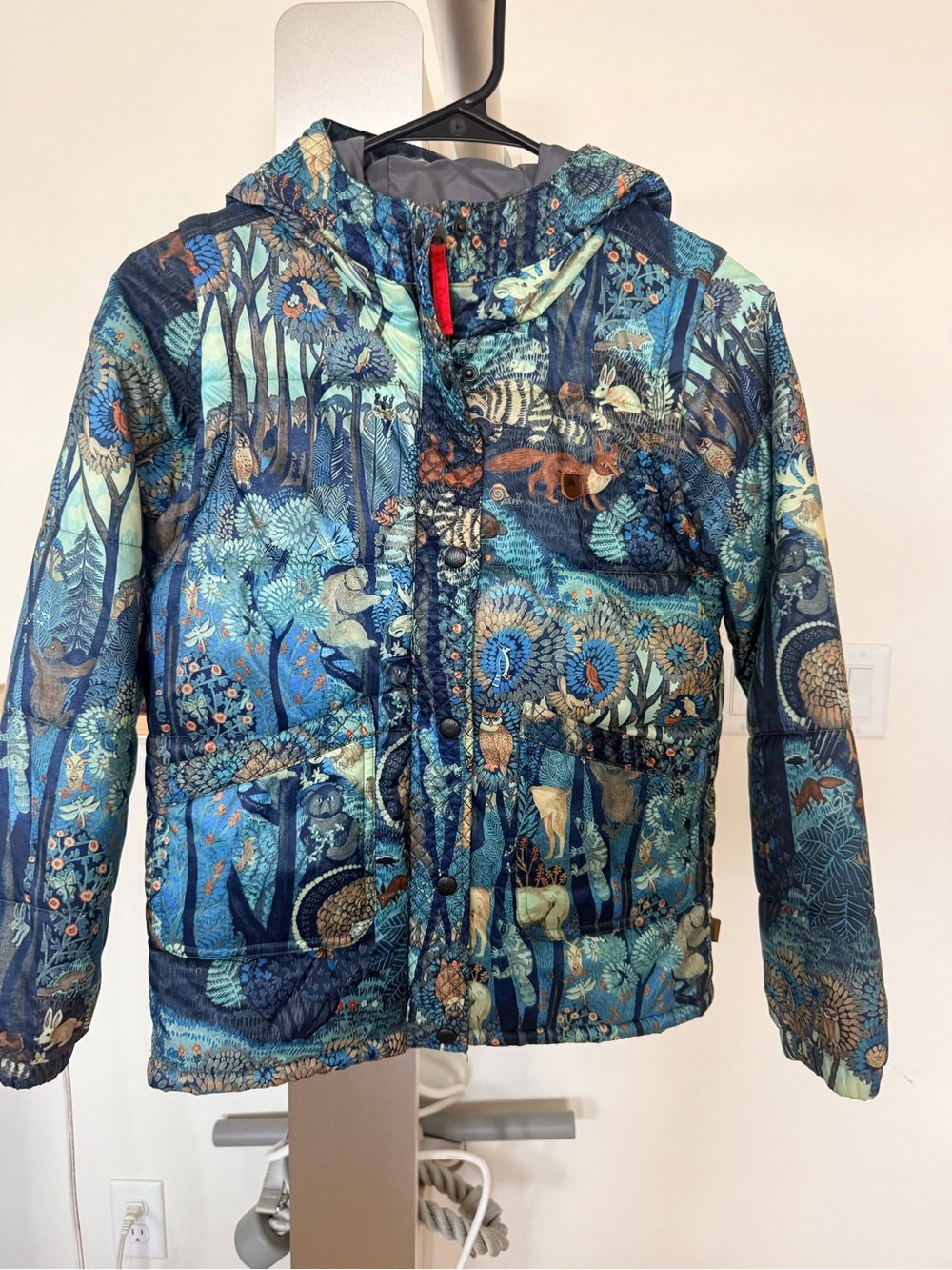Burton Kids Ski Snowboard Puffer Jacket Blue with Removable Sleeves Woodland